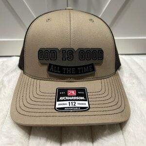 God is Good Laser Engraved Richardson 112 trucker Hat.